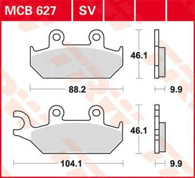 TRW Kit de plaquettes de frein frein &agrave; disque Sinter Street MCB627SV 