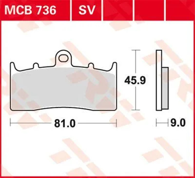 TRW Kit de plaquettes de frein frein &agrave; disque Sinter Street MCB736SV 