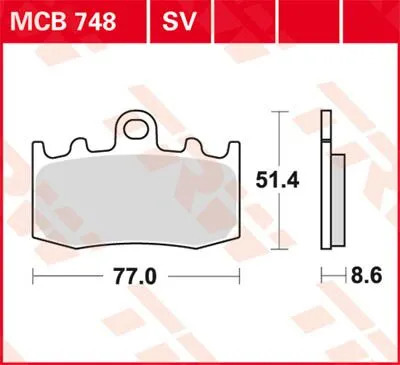 TRW Kit de plaquettes de frein frein &agrave; disque Sinter Street MCB748SV 