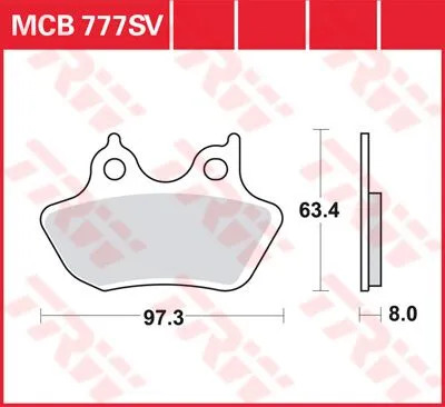 TRW Kit de plaquettes de frein frein &agrave; disque Sinter Street MCB777SV 