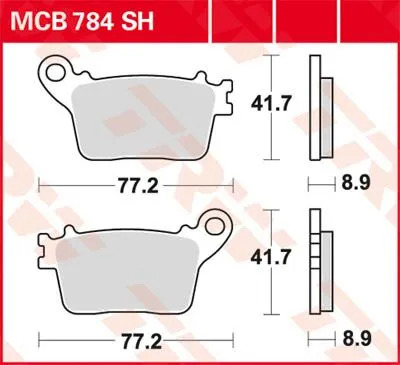 TRW Kit de plaquettes de frein frein &agrave; disque Sinter Street MCB784SH 