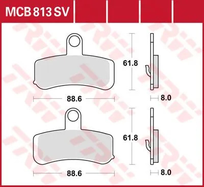 TRW Kit de plaquettes de frein frein &agrave; disque Sinter Street MCB813SV 