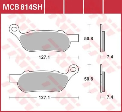TRW Kit de plaquettes de frein frein &agrave; disque Sinter Street MCB814SH 