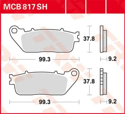 TRW Kit de plaquettes de frein frein &agrave; disque Sinter Street MCB817SH 