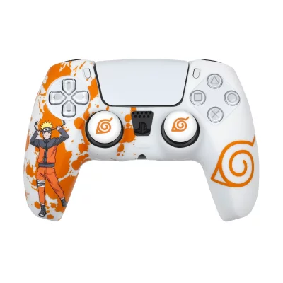 KONIX Kit De Protection  Pour Manette Dualsense Ps5 - Naruto - Silicone - Blanc 