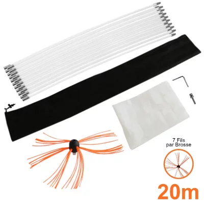 MAXBLAST Kit de Ramonage 20m pour Chemin&eacute;e
