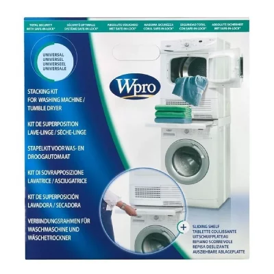 WHIRLPOOL Kit de superposition avec tablette pour seche linge lave linge