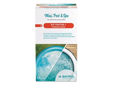 BAYROL Kit de traitement au chlore Mini Pool et Spa 1,5 kg - 