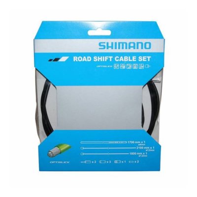 SHIMANO Kit de transmission v&eacute;lo de route  Optislick noir (2 c&acirc;bles)