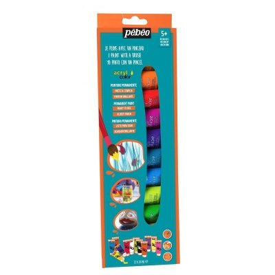 PEBEO Kit d&eacute;couverte peinture acrylique - 12 couleurs - 12 x 20 ml #0