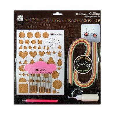 TOGA Kit d&eacute;couverte Quilling - 104 pcs - Mah&eacute; - couleur variant