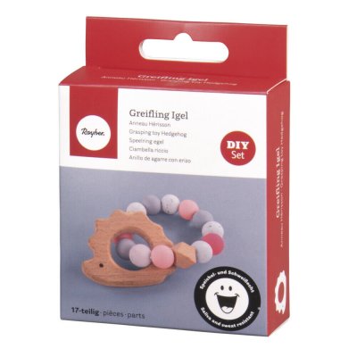 RAYHER Kit DIY Anneau de dentition - H&eacute;risson - Rose