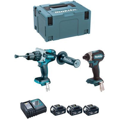 MAKITA Kit DLX2174TJ1 (DHP481 DTD153 3 x 5,0 Ah DC18RC makpac 3) - 
