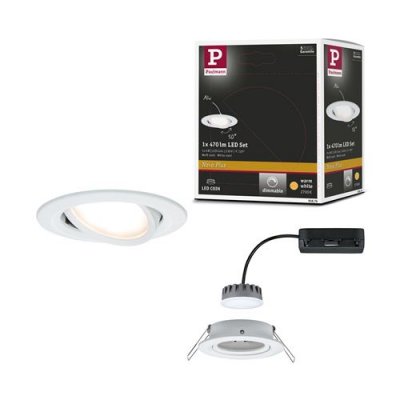 PAULMANN Kit encastr&eacute; Premium Coin Slim 1x6W 51mm Blanc