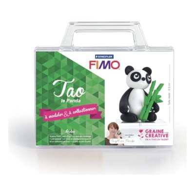 GRAINE CR Kit figurine Fimo - Tao le panda - &eacute;ative - couleur variant