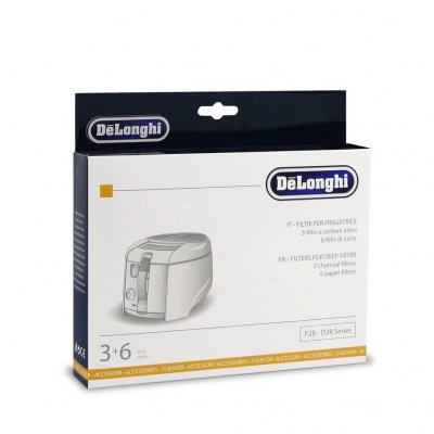 DELONGHI Kit filtres friteuse 3 filtres charbon - 6 papier  5512510041