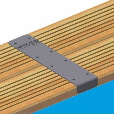 UBBINK Kit finition margelles droites pour piscine bois rectangulaire - 