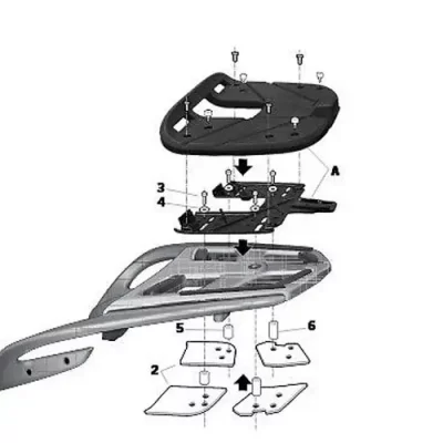 SHAD Kit fixation top case Top Master  Bmw R1200 RT 09-13
