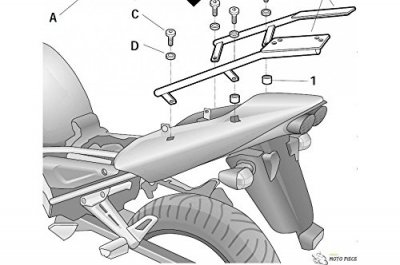 SHAD Kit fixation top case Top Master  Yamaha Fazer 1000 01-05