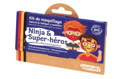  Kit maquillage 3 couleurs Ninja et Super h&eacute;ros Namaki