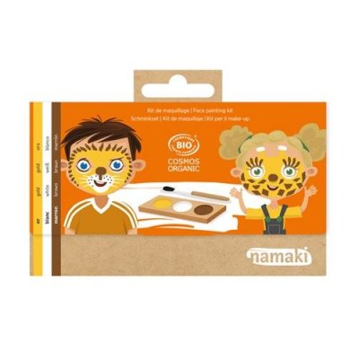NAMAK Kit Maquillage de f&ecirc;te  3 Couleurs Lion et Giraffe