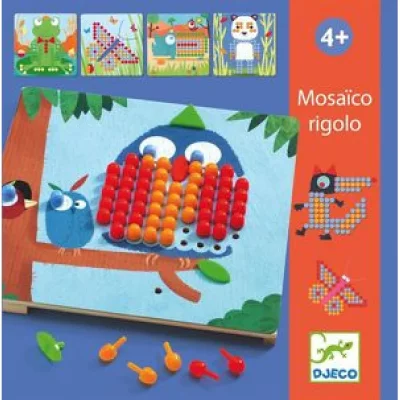 **** Kit mosa&iuml;que Djeco - Mosa&iuml;co rigolo - 230 pcs - Djeco - couleur variant