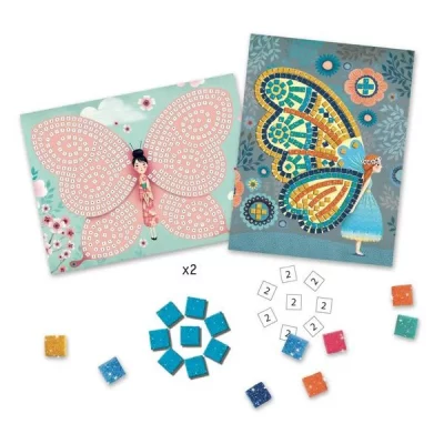 DJECO Kit Mosa&iuml;ques Papillons - 2 cr&eacute;ations