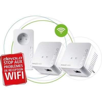 DEVOLO Kit Multiroom 3 adaptateurs CPL  Magic 1 Wifi mini Blanc