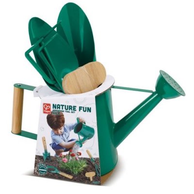 HAPE Kit outils du jardinier Mon premier set de jardinage Vert et Beige