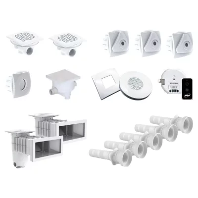 AQUAZENDO Kit pi&egrave;ces &agrave; sceller pour piscine 8 x 4 m - 