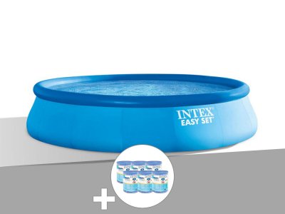 INTEX Kit piscine autoport&eacute;e  Easy Set 4,57 x 1,07 m + 6 cartouches de filtration