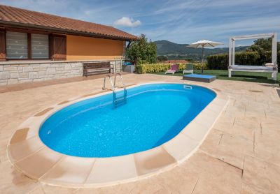 GRE Kit piscine enterr&eacute;e madagascar acier ovale 600 x 320 x h150 cm