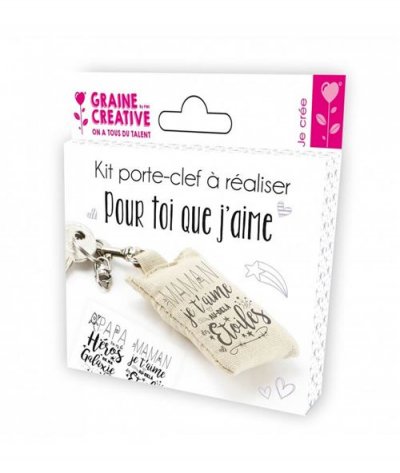 GRAINE CR Kit porte-cl&eacute;s &agrave; r&eacute;aliser - F&ecirc;te des m&egrave;res- F&ecirc;te des p&egrave;res