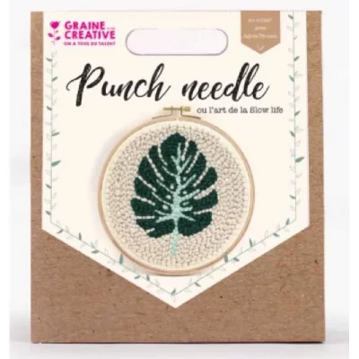 GRAINE CREATIVE Kit punch needle - Feuille - Graine Cr&eacute;ative - couleur variant