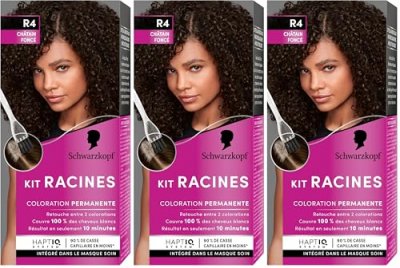 SCHWARZKOPF Kit racines, nuances de ch&acirc;tain fonc&eacute;, toutes colorations permanentes