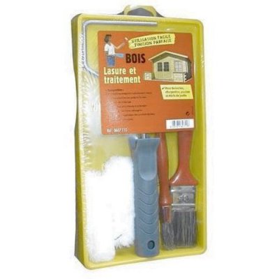 MANUTAN Kit sp&eacute;cial boiseries 2 manchons + 1 monture + 2 pinceaux + 1 bac mini-rouleau