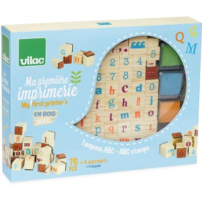 VILAC Kit Tampon - Ma premi&egrave;re imprimerie - 80 pcs -  - couleur variant