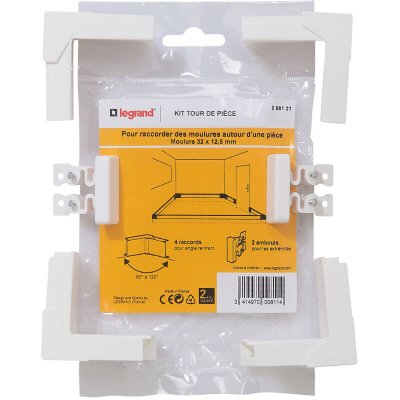 LEGRAND Kit tour de pi&egrave;ce pour moulure  - 32 x 12,5mm