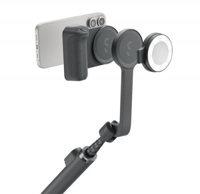 SHIFTCAM Kit Tr&eacute;pied photo et vid&eacute;o  SnapTravel Pro Gris pour Smartphone