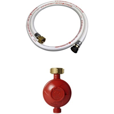 ALICE S GARDEN Kit tuyau flexible de gaz 1.5 m &agrave; embouts m&eacute;caniques + d&eacute;tendeur propane 37mbar 1.5kg/h - normes nf