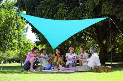 JARDILINE Kit voile d'ombrage triangulaire 5,00 x 5,00 x 5,00 - Terracotta