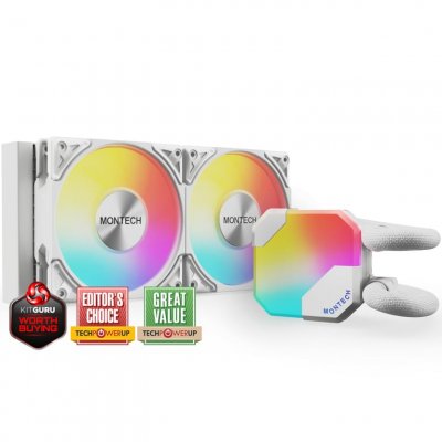 MONTECH Kit Watercooling Aio  Hyperflow Rgb - 240mm (blanc)