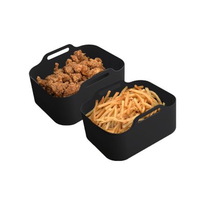 NUFRY Kitchencook paniers en silicone pour friteuse &agrave; air - lot de 2