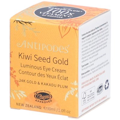 ANTIPODES Kiwi Seed Gold Contour Des Yeux &Eacute;clat D&acute;Or &Agrave; L'Huile De Kiwi 30ml