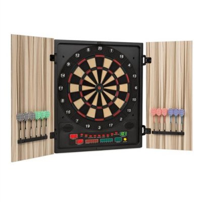 KLARFIT  - Dartmaster 180 Cible Jeu de fl&eacute;chettes &eacute;lectronique Embouts souples beige - Beige