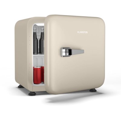 KLARSTEIN  audrey evo mini-r&eacute;frig&eacute;rateur 43 l design r&eacute;tro frigo silencieux compact 3 couleurs beige 
