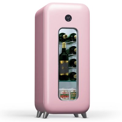 KLARSTEIN  Cave &agrave; vin 15 Bouteilles Cave multi-temp&eacute;ratures 48 L Cave vin Rose 