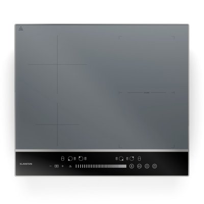 KLARSTEIN  dualtone hybrid plaque de cuisson &agrave; induction led contr&ocirc;le par curseur 7200 w argent&eacute; 