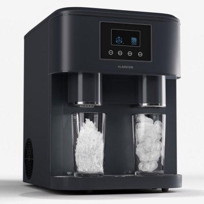 KLARSTEIN  eiszeit crush Machine &agrave; gla&ccedil;ons 2 tailles glace pil&eacute;e 15 &agrave; 18 kg de gla&ccedil;ons par jour Noir 