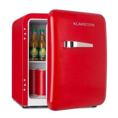 KLARSTEIN  r&eacute;frig&eacute;rateur r&eacute;tro audrey mini frigo 48l 2 &eacute;tages mini bar rouge 
